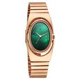 Fastrack UFO Quartz Analog Green Mother Of Pearl Dial Rose Gold Colour Stainless Steel Strap Watch For Girls - image number 1