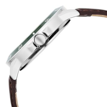 Fastrack Stunners X Quartz Analog Green Dial Leather Strap Watch For Guys