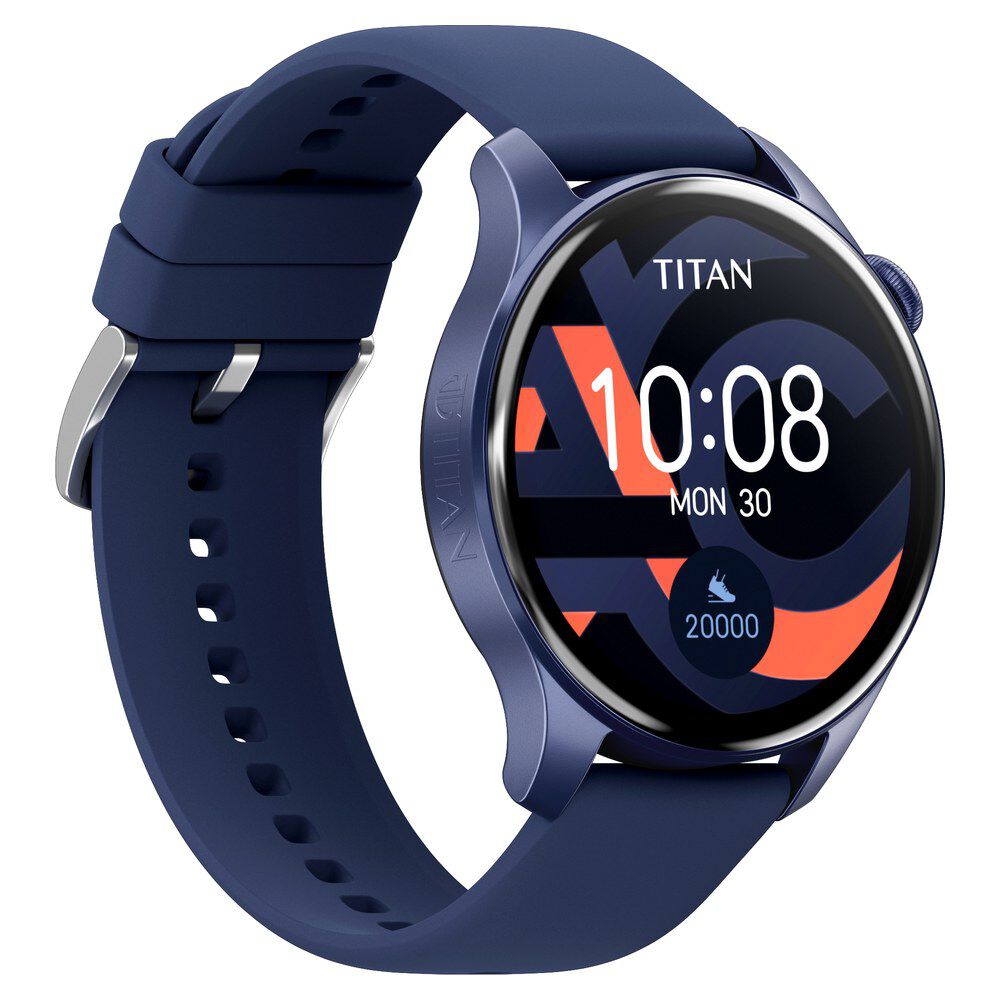 Buy Online Titan Talk Touch Screen Watch with Grey Strap BT Calling AI Voice Assistant and Amoled Display 90156ap04 Titan