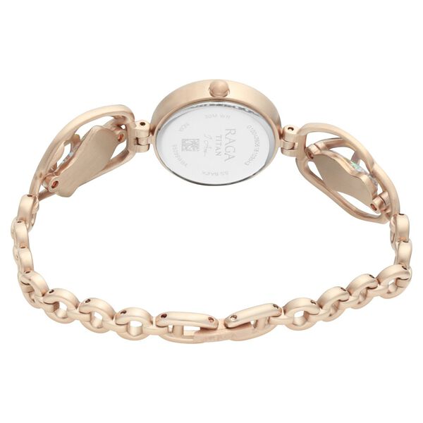 Titan Raga I Am Mother of Pearl Dial Women Watch With Metal Strap - image number 3