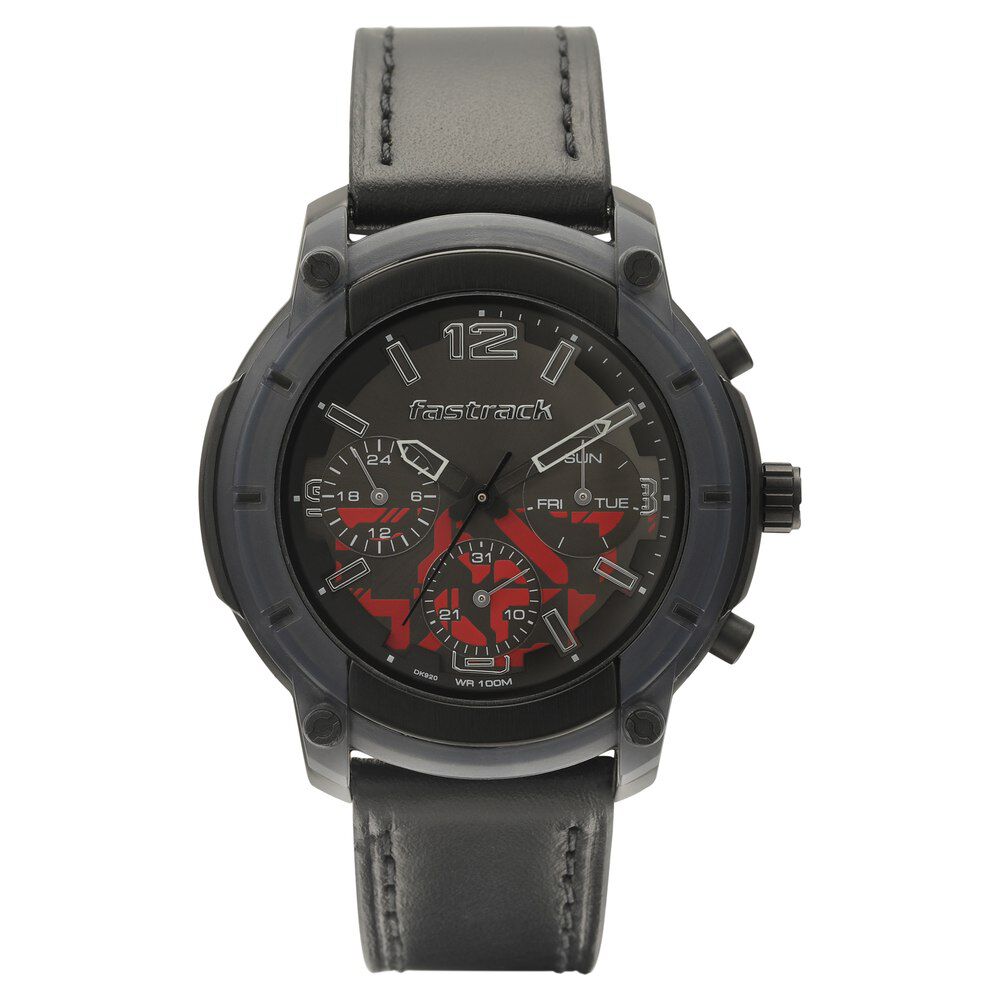 Fastrack black hot sale watch