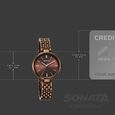 Sonata Festive Quartz Analog Brown Dial Metal Strap Watch For Women - image number 3