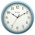 Titan Contemporary Distressed Finish White Wall Clock with Silent Sweep Technology - 32.5 cm x 32.5 cm (Medium) - image number 1