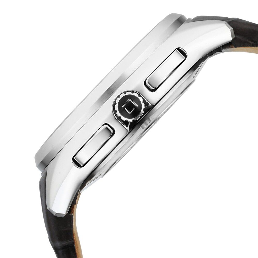 Buy Online Xylys Swiss Chronograph Grey Leather Strap White Dial