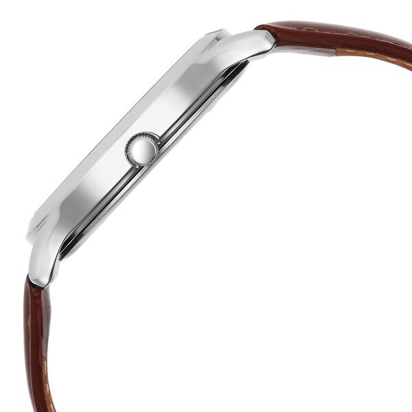 Titan Karishma Quartz Analog Silver Dial Leather Strap Watch for Men - image number 3