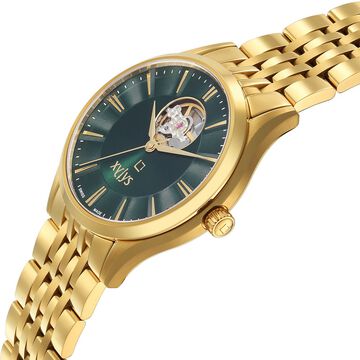 Xylys Belvedere Automatic Green Dial Golden Stainless Steel Strap Watch For Men