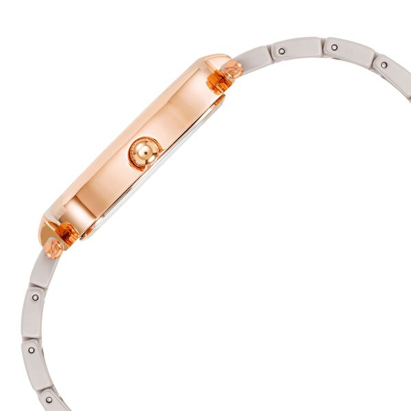 Anne Klein Quartz Analog Brown Dial Brown & Rose Gold Ceramic Strap Elongated Oval Shaped Watch For Women - image number 1