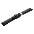 22 mm Black Genuine Leather Straps for Men - image number 3