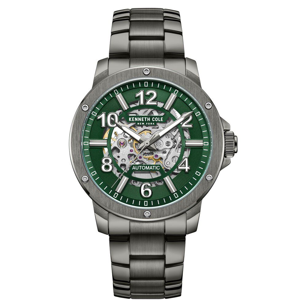 Green sales skeleton watch
