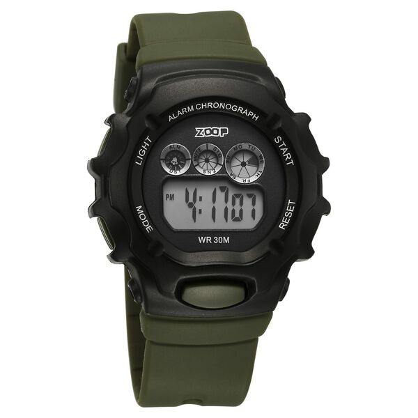 Zoop Pop Colour Digital Black Dial Green Plastic Strap Watch For Kids - image number 1