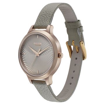 Poze by Sonata Quartz Analog Grey Dial Leather Strap Watch for Women