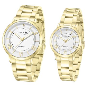 Kenneth Cole Quartz Analog Silver Dial Stainless Steel Strap Watch for Couple