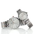 Titan Quartz Analog with Date Blue Dial Stainless Steel Strap Watch for Couple