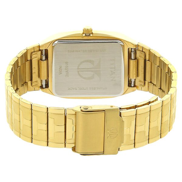 Titan Analog with Date Champagne Dial Metal Strap watch for Men - image number 3