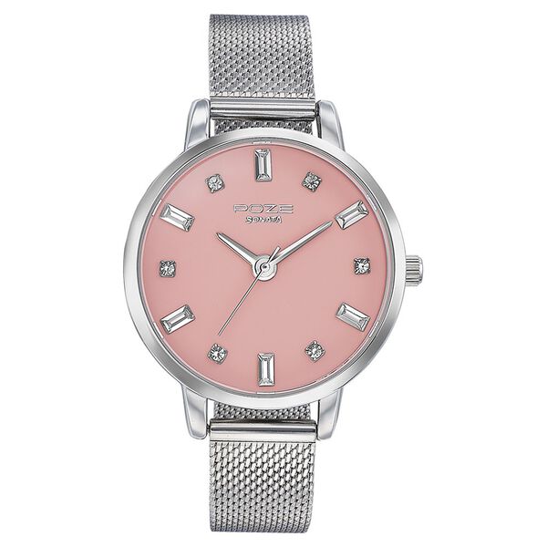 Sonata Poze Quartz Analog Pink Dial Mesh Strap Watch for Women - image number 1