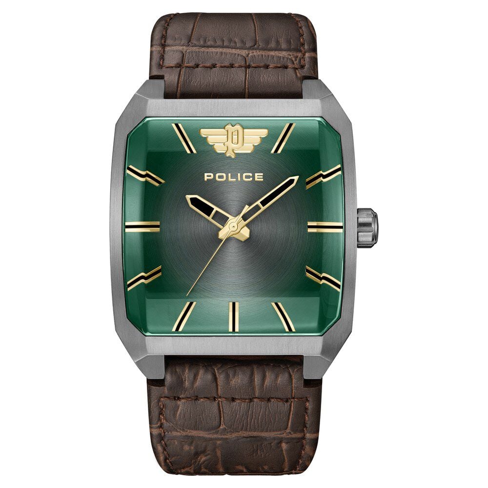 Buy Online Police Green Dial Quartz Analog Watch for Men plpewja0006003 Titan
