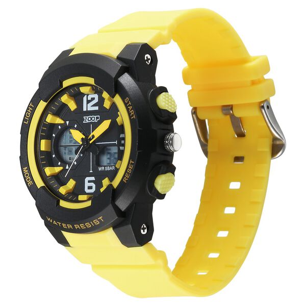 Zoop Analog Digital Watch with Black Dial & Yellow Strap for Boys Kids, from House of Titan - image number 2