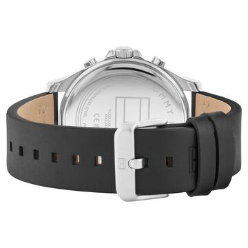 Tommy Hilfiger Blue Dial Black Colour Leather Strap Watch for Men