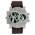 Fastrack Quartz Analog Silver Dial Leather Strap Watch for Guys - image number 0