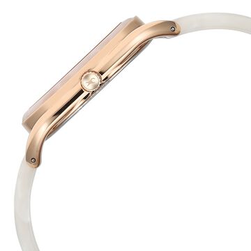 Fastrack Younique Quartz Analog Mother of Pearl Dial Two Toned Acetate & Metal Strap Watch For Girls