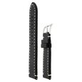24 mm Black Genuine Leather Straps for Men - image number 2