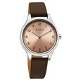 Titan Workwear Quartz Analog Rose Gold Dial Brown Colour Leather Strap Watch For Women - image number 1