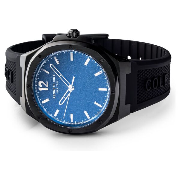 Kenneth Cole Quartz Analog Black Dial Silicone Strap Watch for Men - image number 2