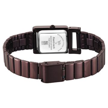 Vyb Muse By Fastrack Quartz Analog Brown Dial Brown Stainless Steel Strap Watch For Girls