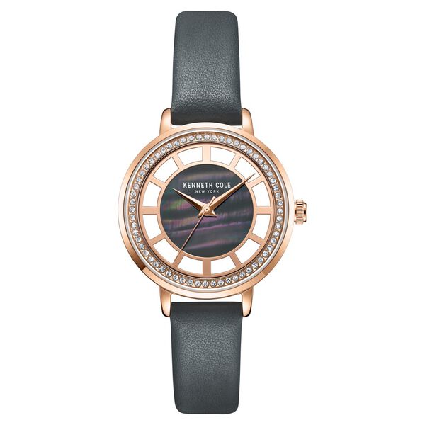 Kenneth Cole Quartz Analog Mother of Pearl Dial Leather Strap Watch for Women - image number 0