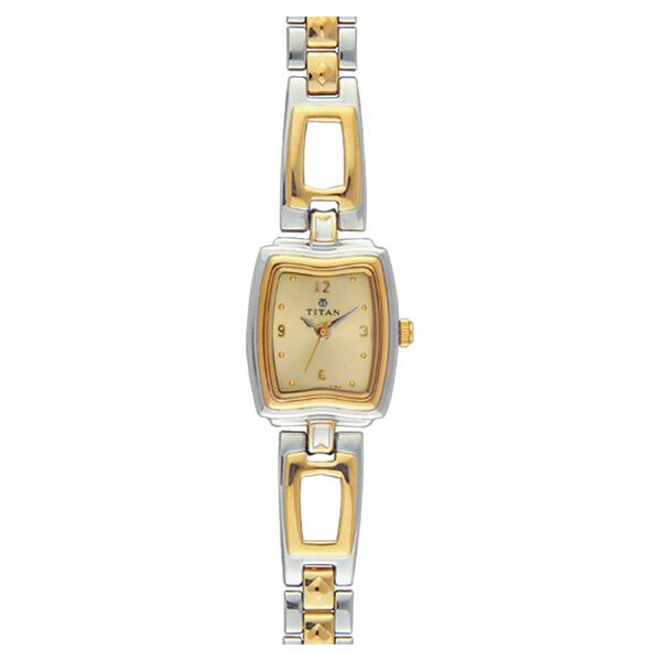 Titan Quartz Analog Champagne Dial Watch for Women - image number 0