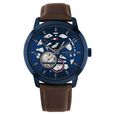 Tommy Hilfiger Automatic Blue Dial Brown Leather Strap Watch For Men - image number 0
