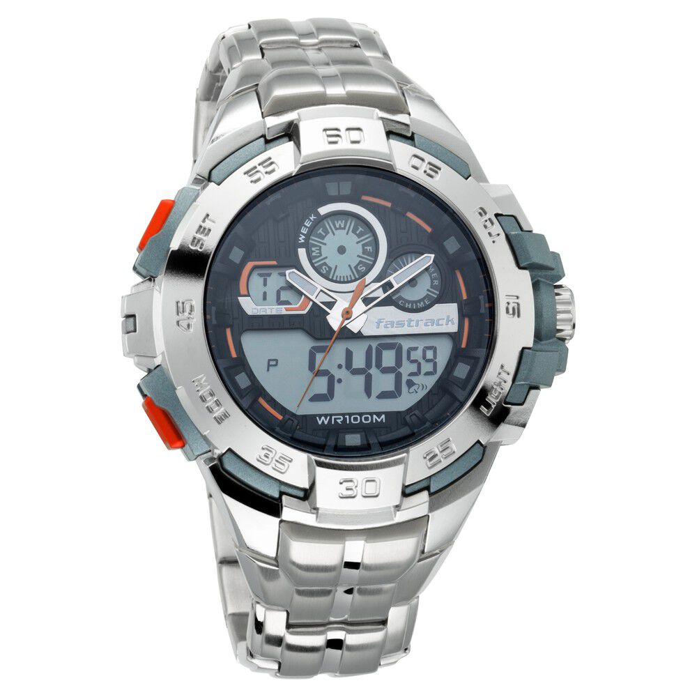 Buy Online Fastrack Mean Machines Guys Ana Digi Watch 38054pm02 p Titan
