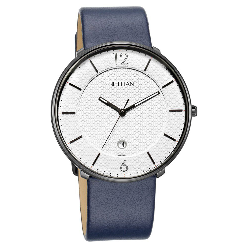 Buy Online Titan Minimals White Dial Analog with Date Leather
