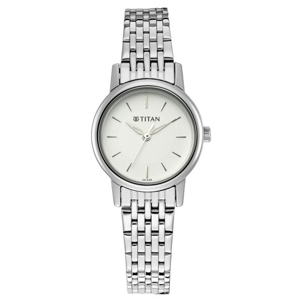 Titan Quartz Analog Silver Dial Metal Strap Watch for Women - image number 1