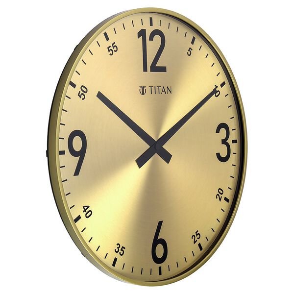Titan Golden Slim Wall Clock - 36 cm x 36 cm (Medium) - image number 2