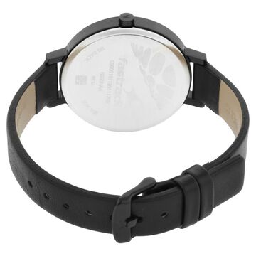 Fastrack Paint Me Quartz Analog Black Dial Leather Strap Watch for Girls