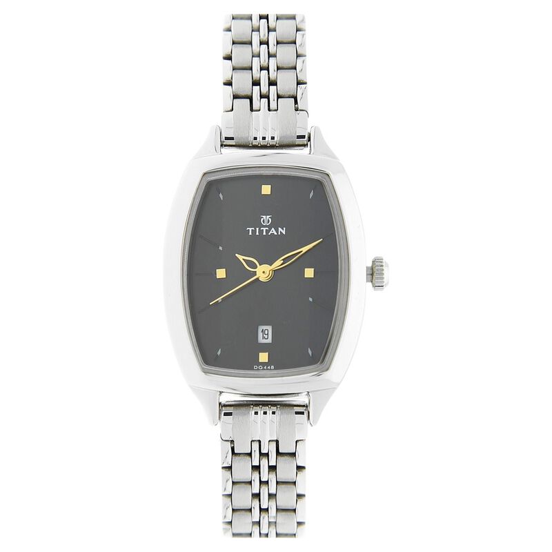 Buy Online Titan Karishma Black Dial Analog with Date Stainless Steel