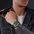 Police Multifunction Green Dial Green Color Silicone Strap Watch For Men - image number 6