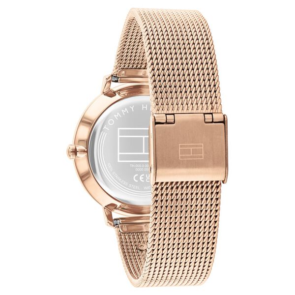 Tommy Hilfiger Quartz Multifunction Brown Dial Rose Gold Stainless Steel Strap Watch For Women - image number 2