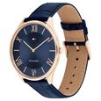 Tommy Hilfiger Blue Dial Blue Leather Strap Watch for Men - image number 1