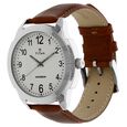 Titan Quartz Analog White Dial Leather Strap Watch for Men - image number 1