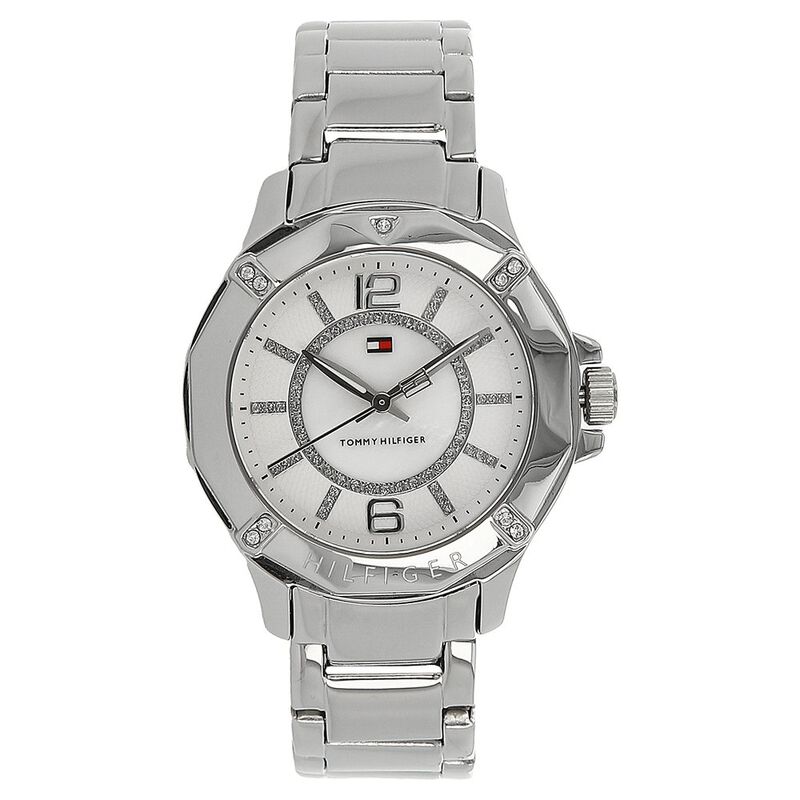 Tommy Hilfiger Quartz Analog White Dial Bimetal Strap Watch for Women