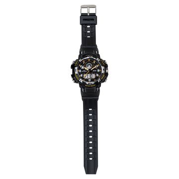 Zoop Bolt Ana Digi Watch with Black and Yellow Multi Color Case and Black Color Strap for Boys Kids, from House of Titan
