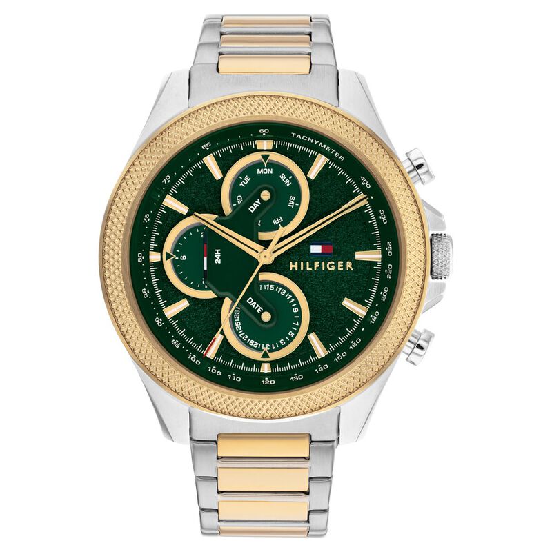Tommy Hilfiger Quartz Multifunction Green dial Stainless Steel Strap Watch for Men - image number 0