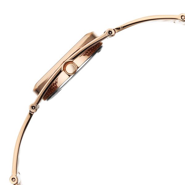 Titan Raga Ethereal Quartz Analog White Mother Of Pearl Dial Rose Gold Stainless Steel Strap Watch For Women - image number 5
