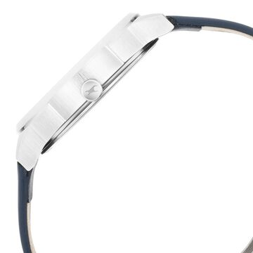 Fastrack After Dark White Dial Leather Strap Watch for Guys