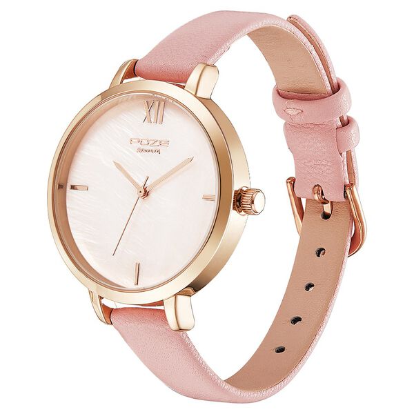 Poze by Sonata Quartz Analog Pink Dial PU Leather Strap Watch for Women - image number 2