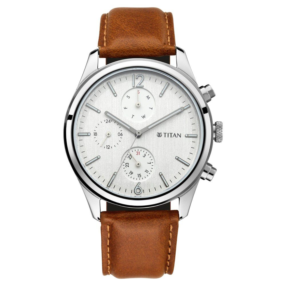 Titan watches for hot sale men leather belt