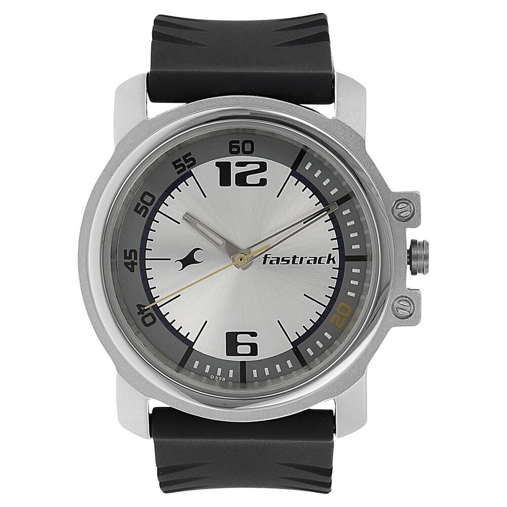 Buy Online Fastrack Quartz Analog White Dial Plastic Strap Watch