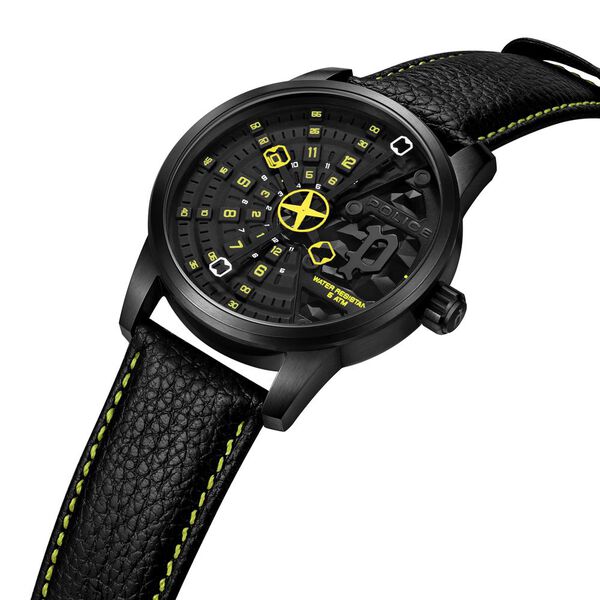 Police Quartz Analog Black dial Leather Strap Watch for Men - image number 1